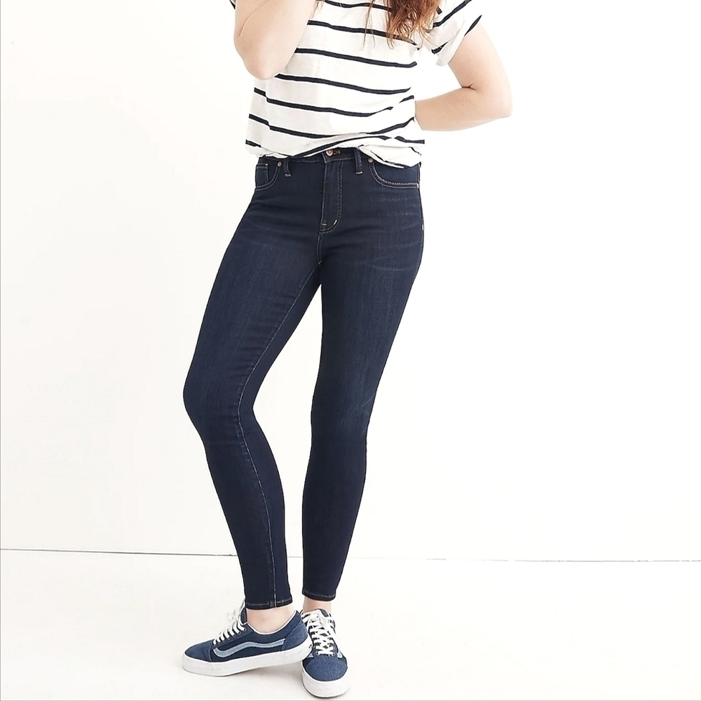 Madewell 9in High Rise Skinny Jeans in Larkspur Wash Tencel Edition Size 28